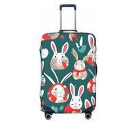 QYUHBNS Bunny Rabbits Print Elastic Suitcase Cover,Washable,Lightweight,Fashion(S-XL)