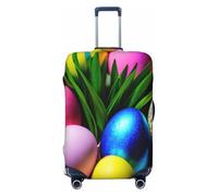 QYUHBNS Colorful Easter Eggs Print Elastic Suitcase Cover,Washable,Lightweight,Fashion(S-XL)