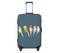 QYUHBNS Colorful Parrots On Tree Print Elastic Suitcase Cover,Washable,Lightweight,Fashion(S-XL)
