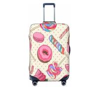 QYUHBNS Colorful Sweet Lollipop Cupcake Donut Print Elastic Suitcase Cover,Washable,Lightweight,Fashion(S-XL)