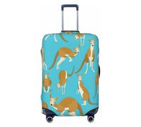 QYUHBNS Funny Cartoon Kangaroo Zoo Print Elastic Suitcase Cover,Washable,Lightweight,Fashion(S-XL)