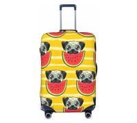 QYUHBNS Funny French Bullfighting Watermelon Print Elastic Suitcase Cover,Washable,Lightweight,Fashion(S-XL)