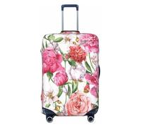 QYUHBNS Garden Peony Print Elastic Suitcase Cover,Washable,Lightweight,Fashion(S-XL)