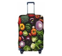 QYUHBNS Introduction of Various Vegetables Print Elastic Suitcase Cover,Washable,Lightweight,Fashion(S-XL)