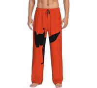 QYUHBNS Karate Print Men'S Pajama Pants,Breathable Soft,Stylish Funny Print Lounge Pants