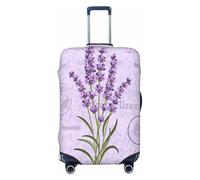 QYUHBNS Lavender Stamp Print Elastic Suitcase Cover,Washable,Lightweight,Fashion(S-XL)