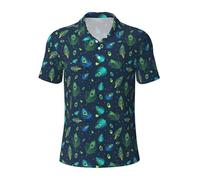 QYUHBNS Men's Peacock Feather Print Casual Shirt,Breathable Lightweight Athletic Tops Black