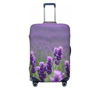 QYUHBNS Purple Lavender Colored Flowers Print Elastic Suitcase Cover,Washable,Lightweight,Fashion(S-XL)