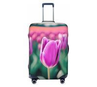 QYUHBNS Purple Tulips Print Elastic Suitcase Cover,Washable,Lightweight,Fashion(S-XL)