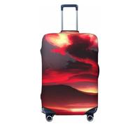 QYUHBNS Red Sky at Night Starry Print Elastic Suitcase Cover,Washable,Lightweight,Fashion(S-XL)