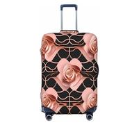 QYUHBNS Rose Gold Pattern Backgrounds Print Elastic Suitcase Cover,Washable,Lightweight,Fashion(S-XL)