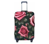 QYUHBNS Rose Skull Eyes Print Elastic Suitcase Cover,Washable,Lightweight,Fashion(S-XL)