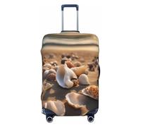 QYUHBNS Seashell Landscape On The Beach Print Elastic Suitcase Cover,Washable,Lightweight,Fashion(S-XL)