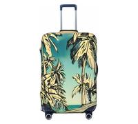 QYUHBNS Sketch Hawaii Print Elastic Suitcase Cover,Washable,Lightweight,Fashion(S-XL)