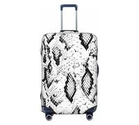 QYUHBNS Snake Skin Black and White Print Elastic Suitcase Cover,Washable,Lightweight,Fashion(S-XL)