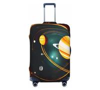 QYUHBNS Solar System Jupiter Saturn Print Elastic Suitcase Cover,Washable,Lightweight,Fashion(S-XL)