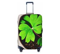 QYUHBNS St Patricks Day Leaves Print Elastic Suitcase Cover,Washable,Lightweight,Fashion(S-XL)