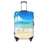 QYUHBNS Starfish Beach Sea Palms Print Elastic Suitcase Cover,Washable,Lightweight,Fashion(S-XL)