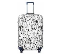 QYUHBNS Stylish Crowd of Penguins Pattern Print Elastic Suitcase Cover,Washable,Lightweight,Fashion(S-XL)