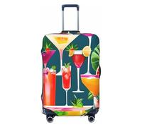 QYUHBNS Tropical Cocktail Print Elastic Suitcase Cover,Washable,Lightweight,Fashion(S-XL)