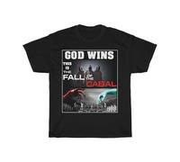 QYUIPEXE God Wins This is The Fall of The Cabal Men's Short Sleeve T Shirt Black 3XL