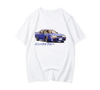 QYUIPEXE Japanese Car Anime Initial D JDM T Shirt White 3XL