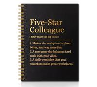 QYUVK Five-Star Colleague Definition 160 Pages Blank Spiral Notebook, Coworker Definition Journal, Thank You Retirement Farewell Going Away Leaving Gifts for Men Women Coworker, Work Friend Present