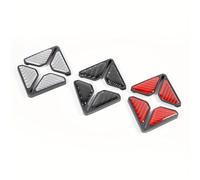 QYWT Carbon Fiber Car Door Guard Corner Edge Reflective Decorative Stickers, Car Door Corner Protector Cover, Anti-collision Anti-bump Car Body Decoration,Silver