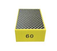 QYWT Diamond Hand Polishing Pads, Ceramic Tile Sanding Grinding Block Pad with Foam Backing for Concrete Stone Granite Marble Porcelain,Yellow*