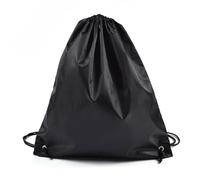 QYWT Drawstring Bags, Waterproof Swimming Gym Bag for Kids Adults, String Sports PE Bag Yoga Travel Backpack Sack, Unisex Travel Beach School Bag,Black