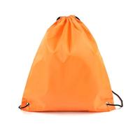 QYWT Drawstring Bags, Waterproof Swimming Gym Bag, Trainer String Sports PE Bag Yoga Sack Backpack, Unisex Travel Beach School Bag,Orange