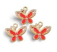 QYWXJL 10pcs Delicate Crystal Charms Rhinestone Heart Pendants for Making Necklaces D.I.Y Accessories Supplies