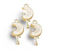 QYWXJL 4Pcs Delicate Crystal Charms for Making Pendants D.I.Y Necklace Bracelet Craft Supplies
