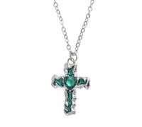 QYWXJL accessories Infinity Women Girls, Shiny CZ - Faith Heart And Cross Necklace, Catholic Religious Jewelry For