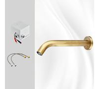 QYWXJL Automatic Sensor Faucet Wall Mount Hands Bathroom Tap Commercial Grade 20cm DC ed Copper Tap for Home and Business