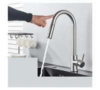QYWXJL Brushed Gold Touch Sensor Kitchen Faucets Sensitive Smart Touch Control Faucet Mixer Tap Touch Sensor Smart Kitchen Taps (Color : Sensor-Brush Nickel)