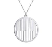 QYWXJL chain necklace men dog necklace Piano Keys Pianist Pendant Necklace Music Lover Musical Jewelry Gift For Music Teacher couple gifts