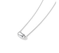 QYWXJL Crystal Heart Necklace,925 Silver Pea Beadcle Cnecklace Women Girls Birthday Party Jewelry The for Women/Silver/40Cm Add 5Cm