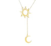 QYWXJL Girls accessories For Women Men, Witchy Sun and Crescent Necklaces Layer Pendant, Phase Necklace, Moonglow Half Moon