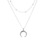 QYWXJL Girls accessories For Women Men, Witchy Sun and Crescent Necklaces Layer Pendant, Phase Necklace, Moonglow Half Moon