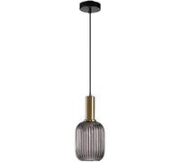 QYWXJL Japanese Style Chandelier, Single Head Glass Pendant Lamp with Striped Shade, Contemporary Hanging Light Fixture for Home Decor
