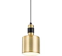 QYWXJL Minimalist Pendant Light Light Source Hanging Light Hardware Material Gold Hollow Chandelier Fixtures at The Head Chandelier Ceiling Light Fixture (Black)