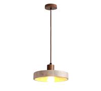 QYWXJL Natural Stone Pendant Light - Vintage Marble Ceiling Lamp for Kitchen Island, Dining Room & Hallway, Farmhouse Chandelier with Yellow Travertine Finish