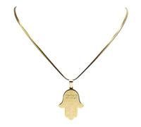 QYWXJL New 2025 Jerusalem Hamsa Hand of Fatima Hebrew Necklace Men Women Stainless Steel Necklaces Jewelry Collar Acero Inoxidable Jewelry Fashion Accessories Creative Gift