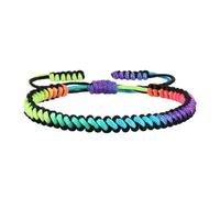 QYWXJL New 2026 16 Colors Rainbow Rope Tibetan Bracelet Colorful Handmade Knots Thread Adjustable Bangle Women Men Unisex Buddha Jewelry Fashion Trendy Accessories Creative Gift For Women And Men