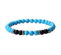 QYWXJL New 2026 6Mm Beaded Bracelets Men Natural Tiger Eye Stone Black Onyx Strand Bracelet Charm Stretch Bangle Women Energy Yoga Wrist Jewelry Fashion Trendy Accessories Creative Gift For Women And