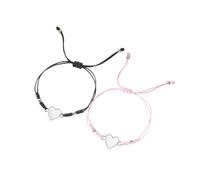 QYWXJL New 2026 Romantic Luminous Heart Couple Bracelet For Women Men Glow In The Dark Red Black Rope Bracelets Party Wedding Anniversary Jewelry Fashion Trendy Accessories Creative Gift For Women And