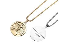 QYWXJL New For Trendy 2025 Gold Color Jesus On The Cross Necklace For Men Stainless Steel Crucifix Medal Pendant Church Prayer Religious Jewelry Gift Jewelry Fashion Accessories Creative Gift
