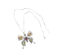 QYWXJL New For Trendy 2025 Retro Colored Crystal Zircon Butterfly Animal Pendant Necklace Suitable For Women Elegant Banquet Party Necklace Accessories Jewelry Fashion Accessories Creative Gift,