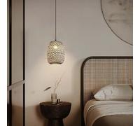 QYWXJL Pendant Lamp Retro Light Fixtures Handmade Weave Rattan Chandelier Rustic Ceiling Hanging Light for Living Room Bedroom Farmhouse Restaurant Cafe Teahouse Bar Club (3 Heads B) (One Col